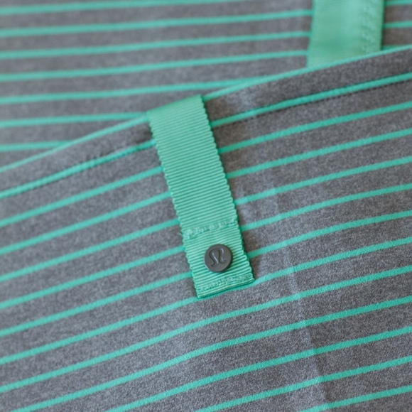 Lululemon Vinyasa Scarf Rulu Parallel Stripe Menthol Heathered Slate, EUC - Picture 8 of 12